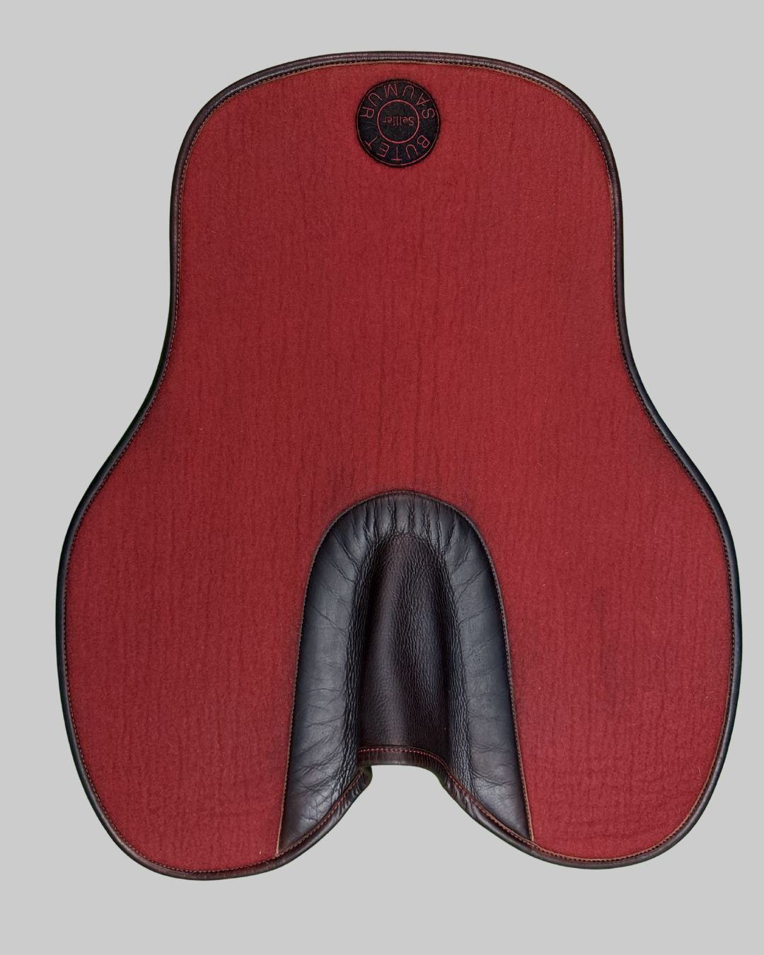 Butet Saumur Felt Shock Absorber Pad Red Cachou Calfskin Trim