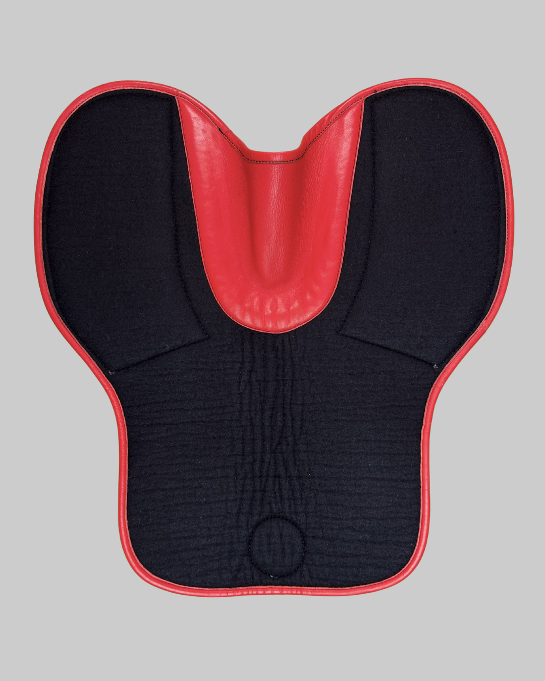 Butet Saumur Saddle Pad C Black Felt Red Calfskin Trim